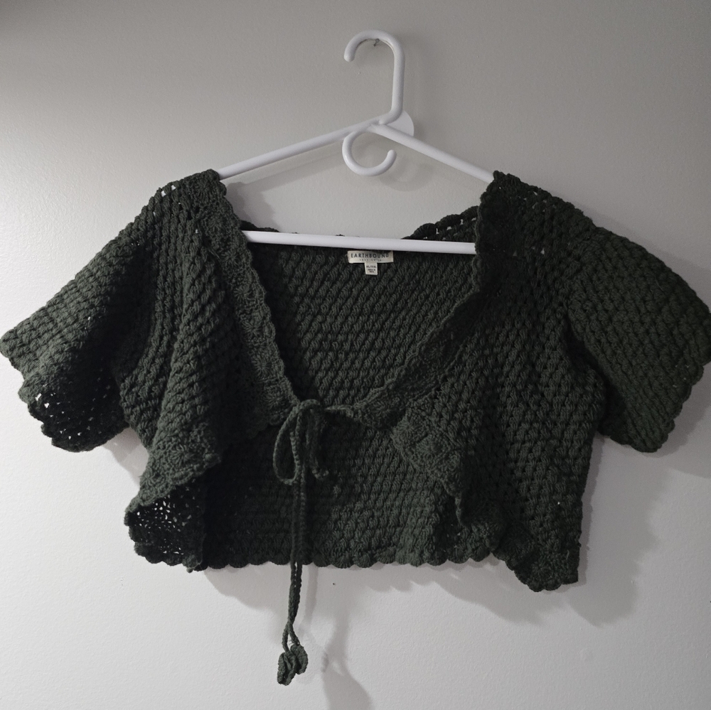 Dark Green Knit Women's Sweater